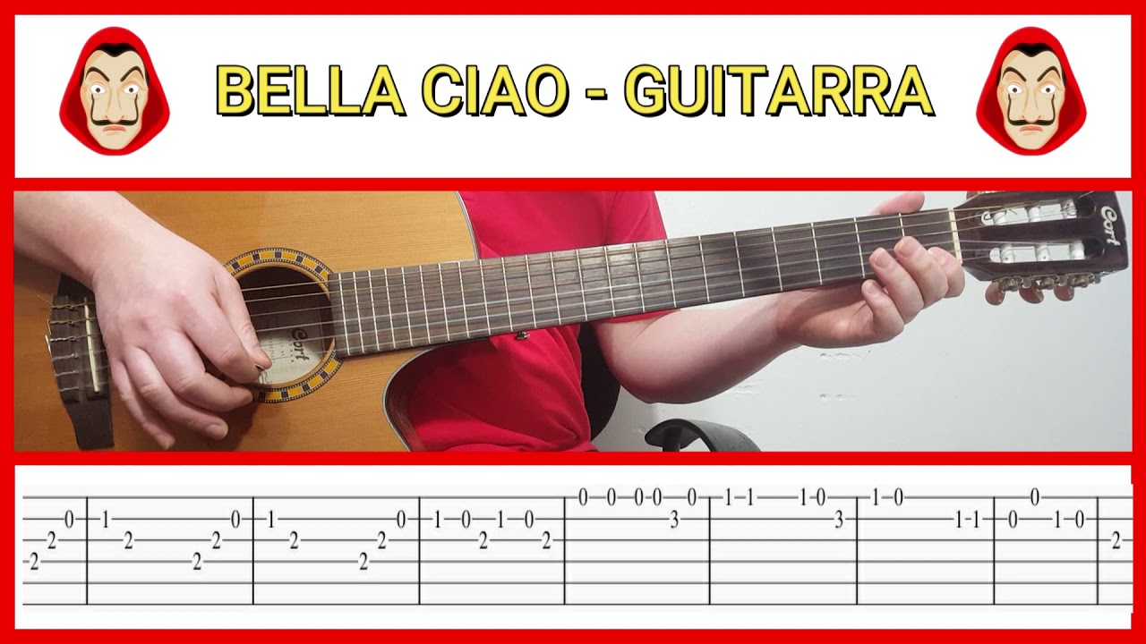 BELLA CIAO GUITARRA TUTORIAL CON PISTA