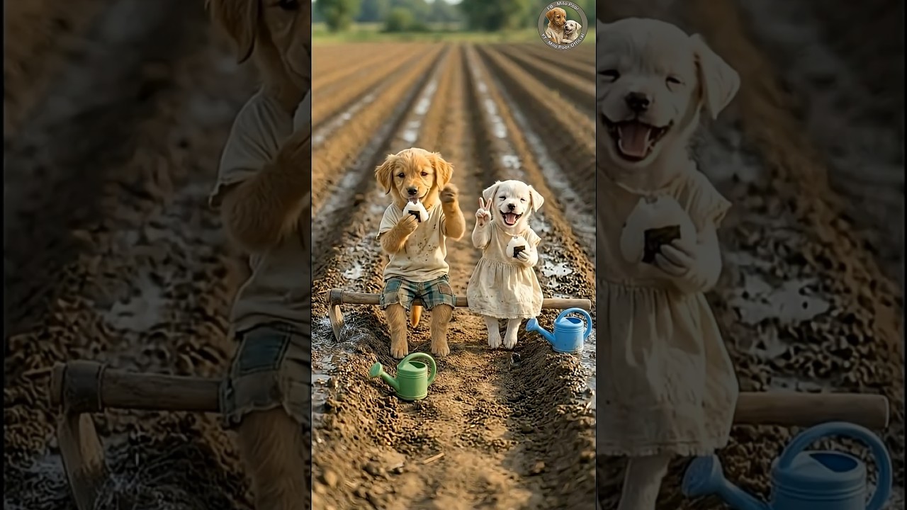 Vườn C&agrave; T&iacute;m Của Milo v&agrave; Mimi Phần 3 #milopoor #cute #puppy #cuncon #shorts