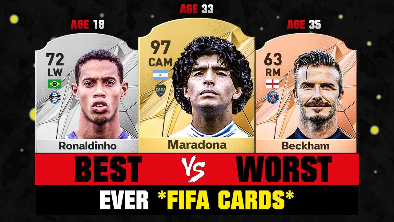 ICONS and their BEST VS WORST Ever FIFA Cards (FC 25)! 😔💔 ft. Maradona, Ronaldinho, Beckham&hellip;