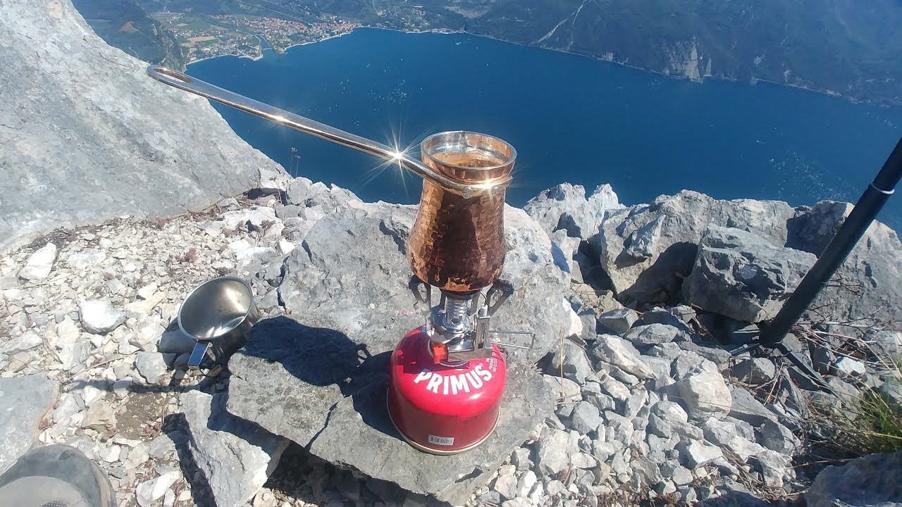 Ibrik /turkish coffe outdoor on via ferrata Ciam Capi !