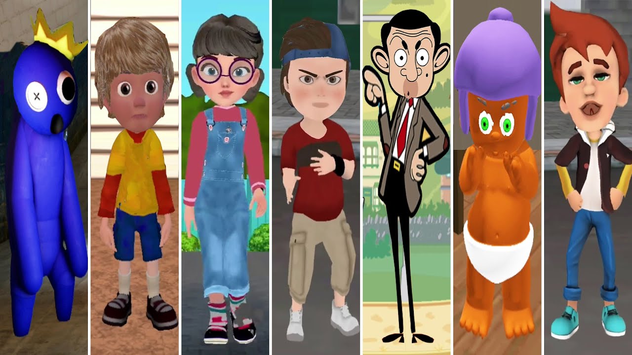 Him Vs Her,Baby Neighbor Sibling,Rainbow FriendsFNF,Mr Bean,Teacher Baldi Basic,Granny Farm Neighbor