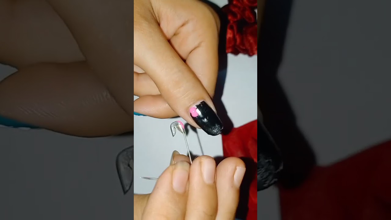 Black floral nail #tiktokviral #yt #cartoon #tiktok #trending #nailartathome #youtubeshorts #viral