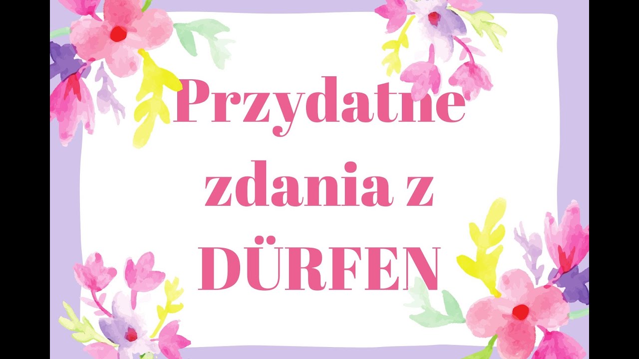 Przydatne zdania z czasownikiem 