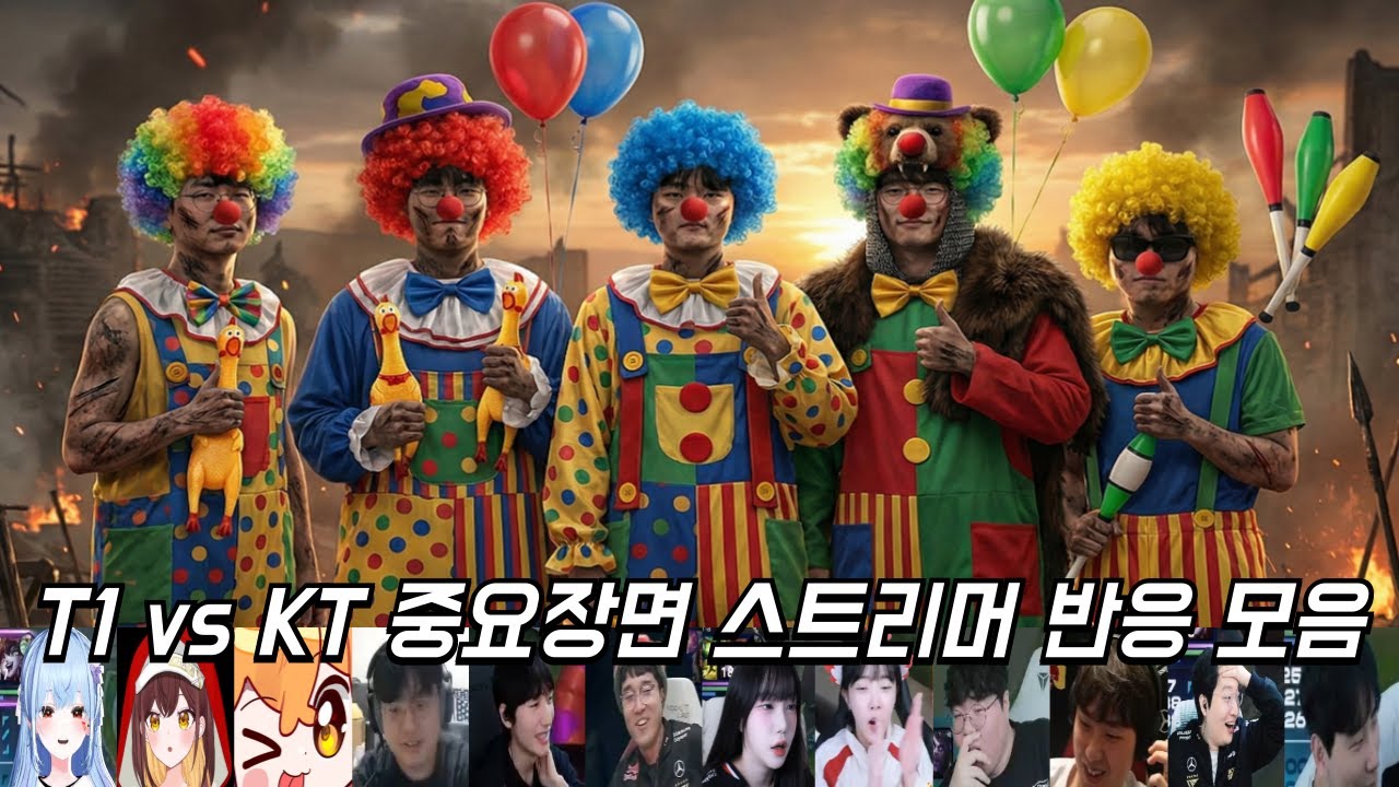 T1 vs KT 중요장면 스트리머 반응 모음ㅣ2026 LCK CUP