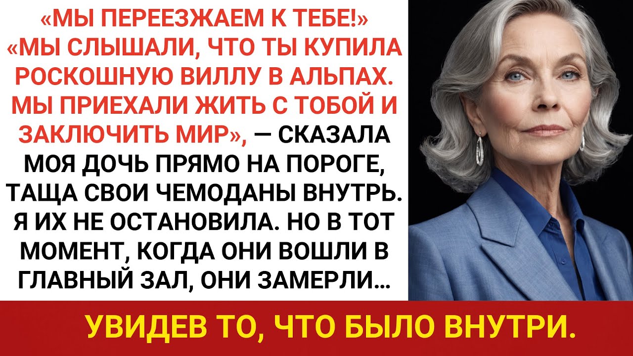 “Мы переезжаем!” Дочка ворвалась в мою новую виллу в Альпах — и застыла, увидев, что внутри…
