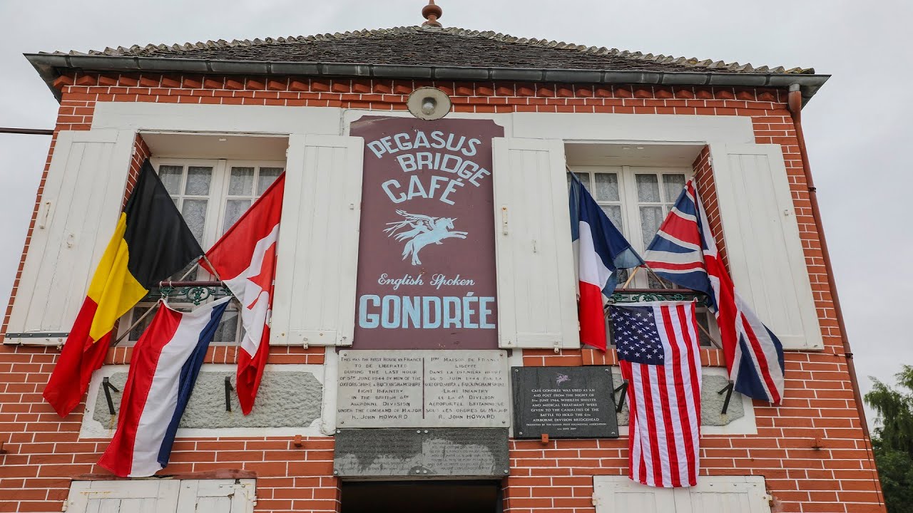 Interview (tv-version) med Mme Gondrée fra Café Gondrée ved Pegasus broen i Normandiet