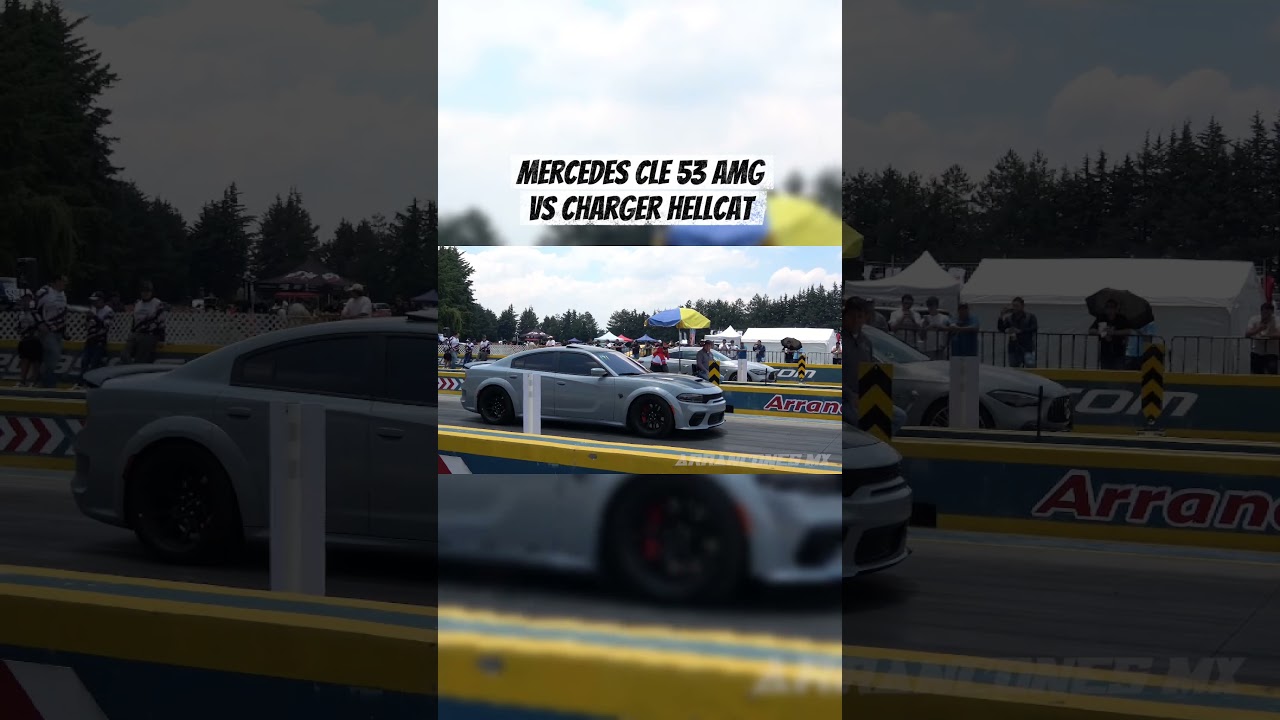 Mercedes CLE 53 AMG vs Charger Hellcat #arrancones #dragracing #arranconesmx