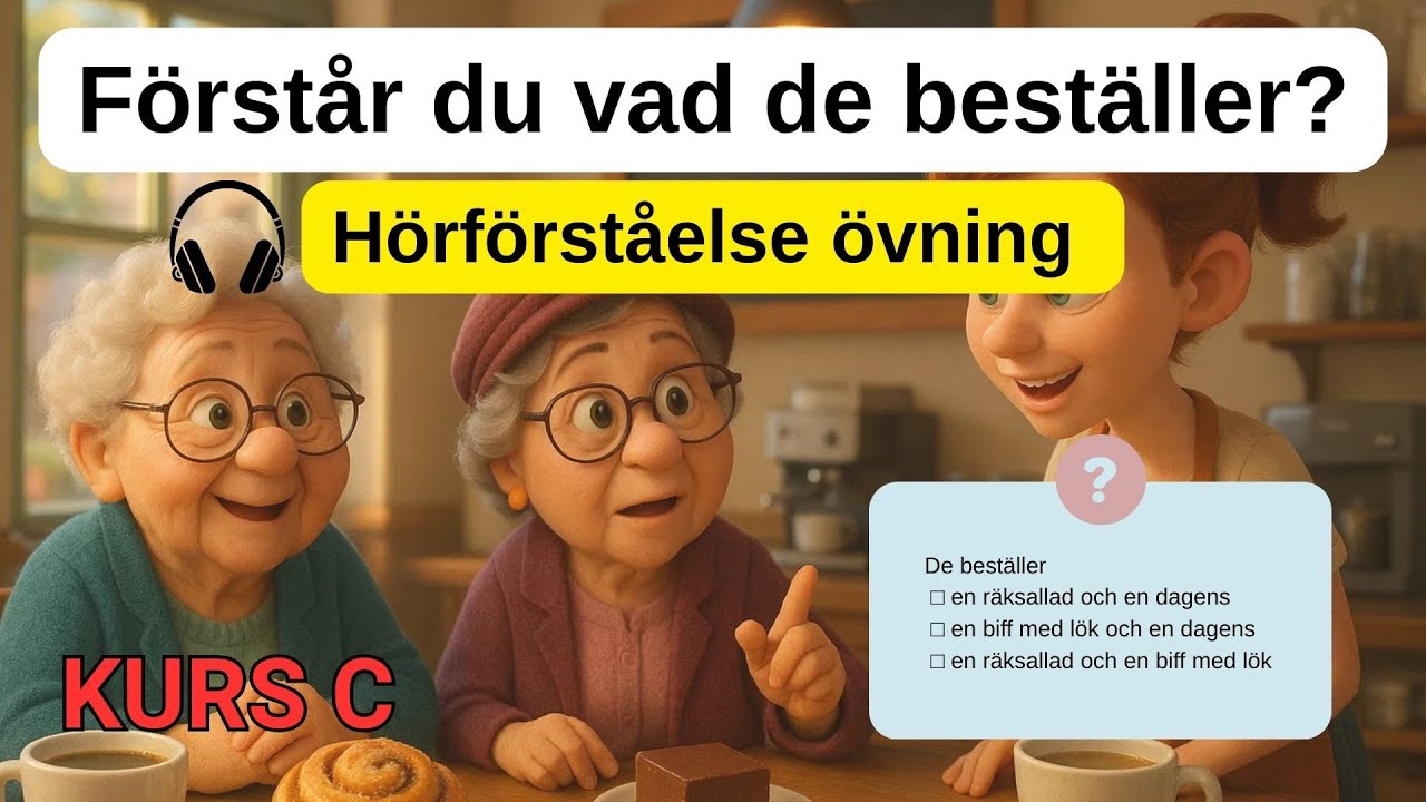 3 dialoger på lätt svenska – Hörförståelse övning SFI C