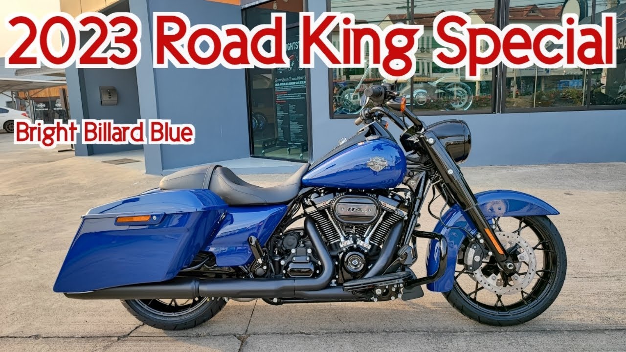 Road King Special 2023 Bright Billard Blue Walkaround Close up details