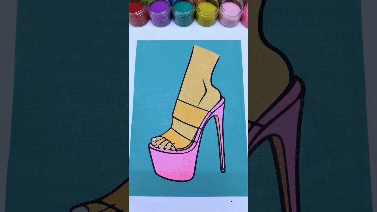 Pink High Heels Sand Art 👡✨ Relaxing ASMR 