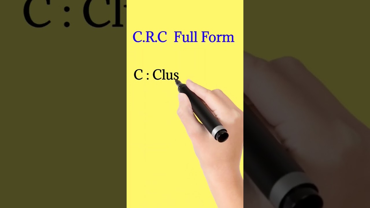 C.R.C  Full form |  Full form of CRC  | #full form