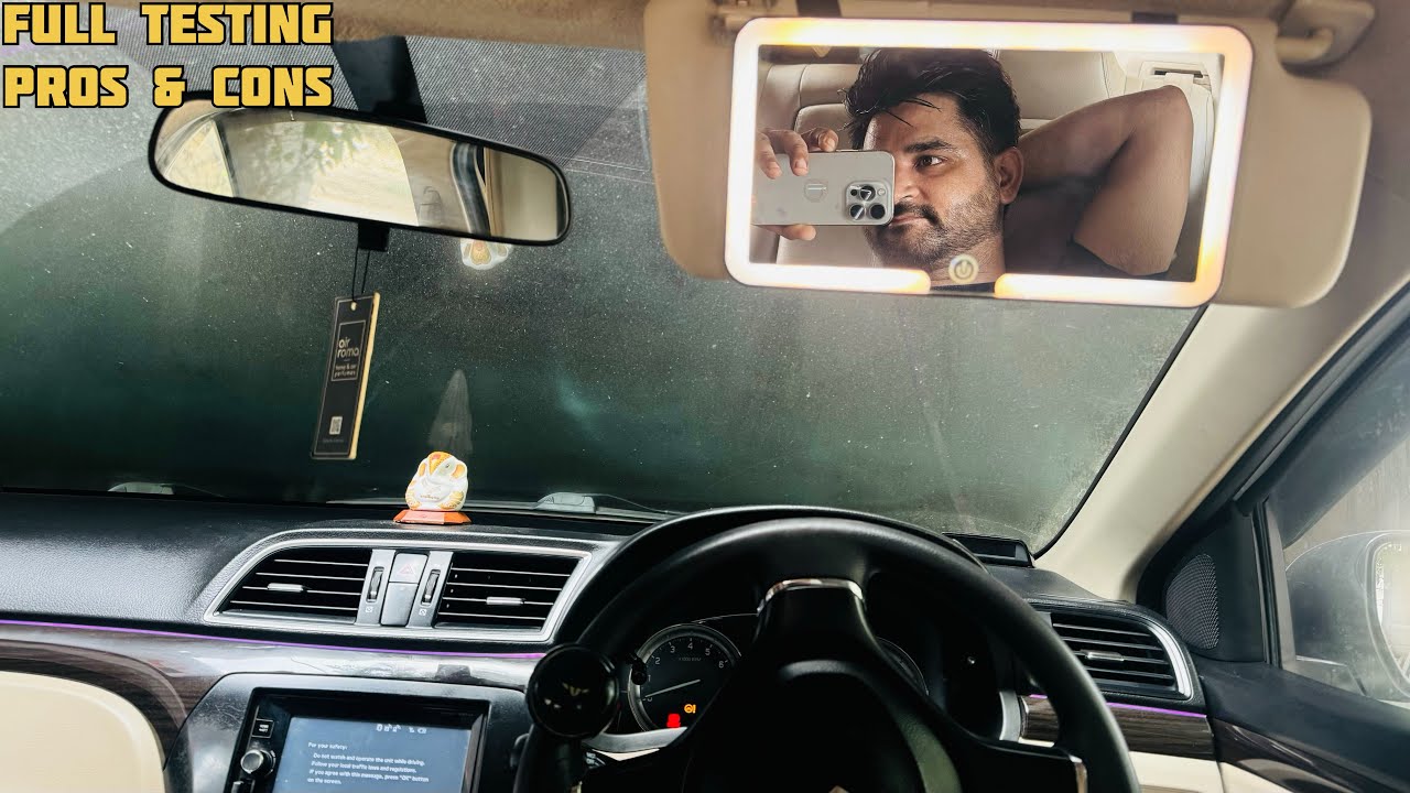 Car Vanity Mirror with LED Lights | Battery Operated | Best Car Interior Accessory || Pros And Cons