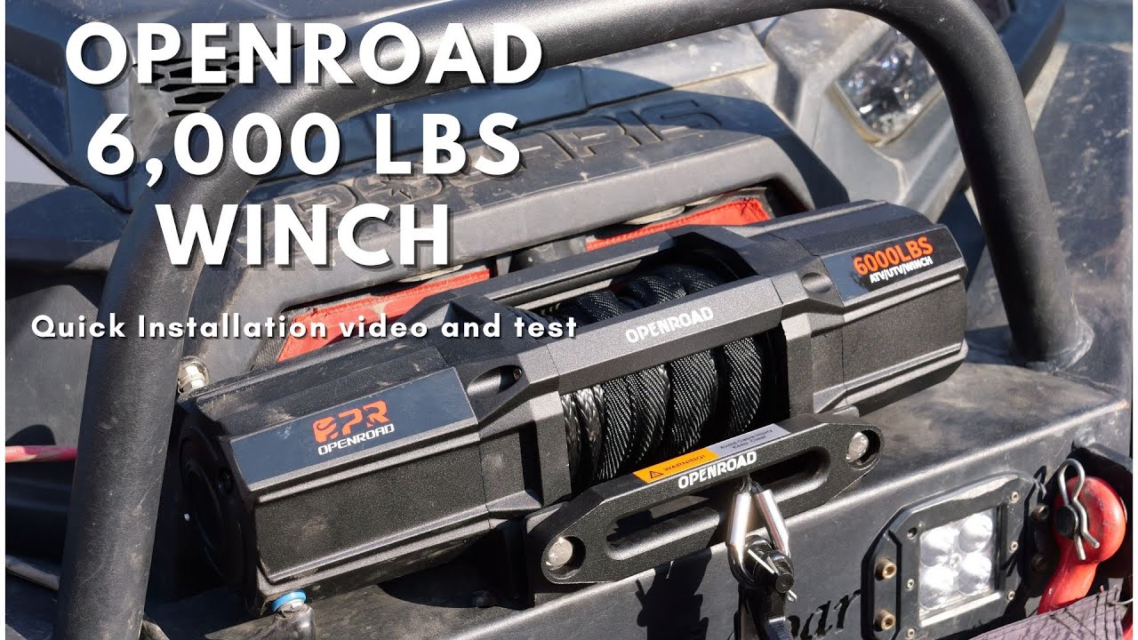 Видео по установке и тестированию лебедки Openroad 6000lbs