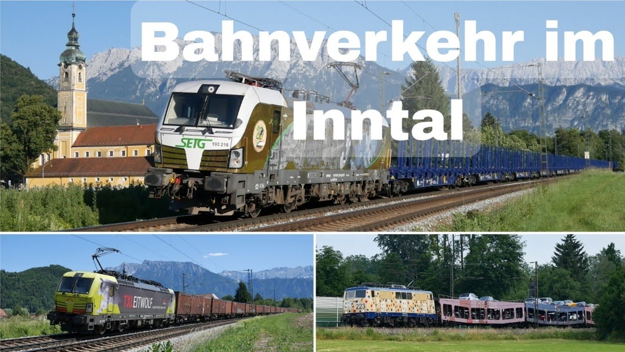 Zugverkehr auf der Inntalbahn mit Klimajet, Nightjet Vectron, Weltrekord Taurus, Makros,...