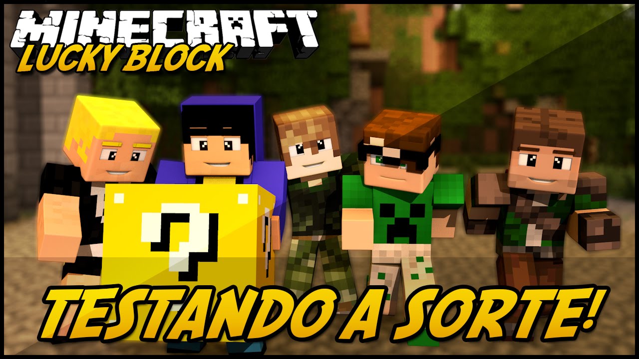 Minecraft: TESTANDO A SORTE! (Lucky Block Mod)
