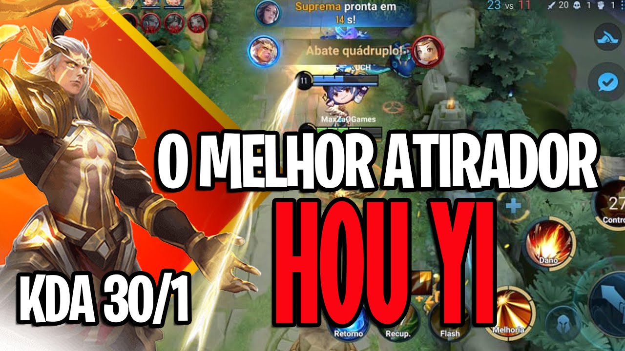 🔥Melhor Atirador!! Hou Yi - MVP Ranked 30/1🔥 - Build Recomendada | Honor of Kings ~ HOK