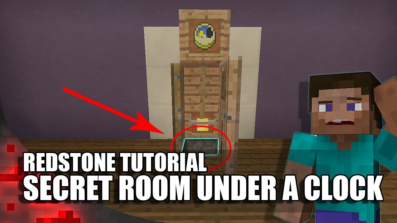 Minecraft: Secret Room Underneath A Clock!