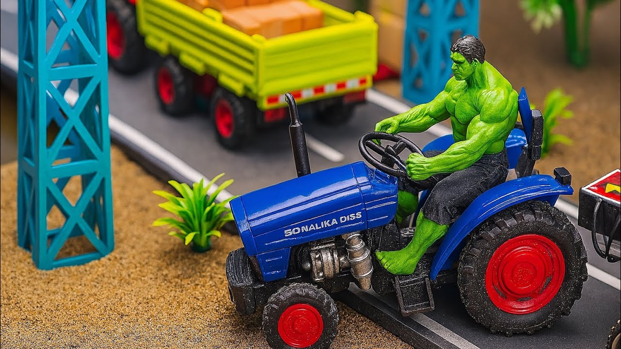 HULK at the FARM! 🚜🌽 Toy Tractor & Animal Fun for Kids