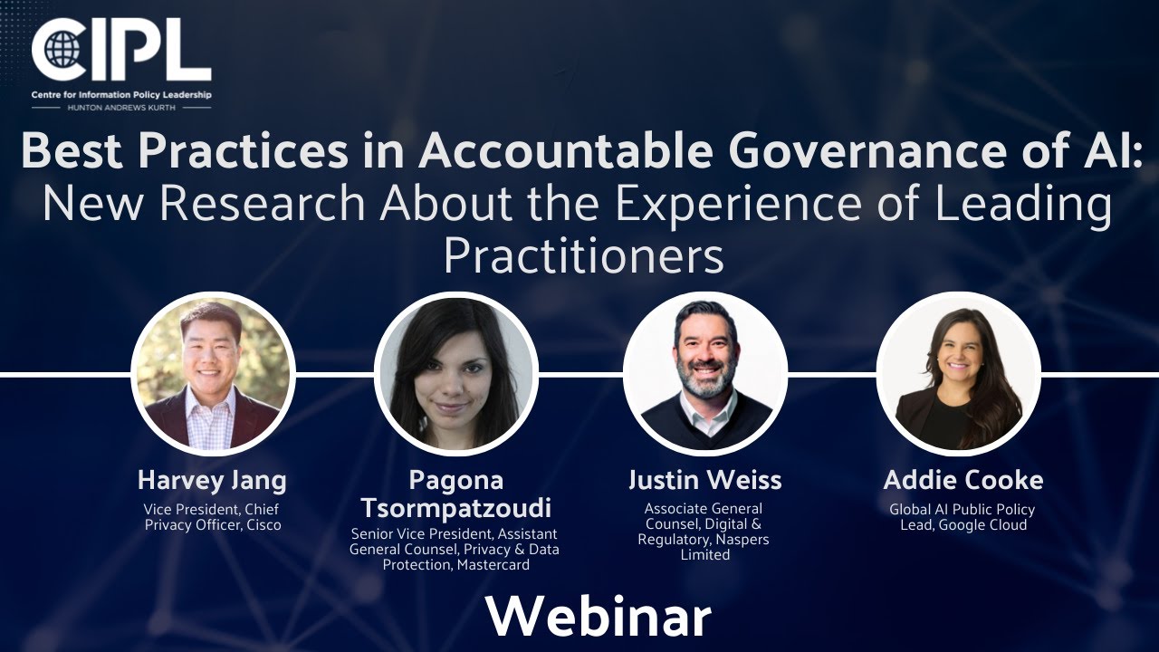 Best Practices in Accountable Governance of AI Webinar | Centre for Information Policy Leadership