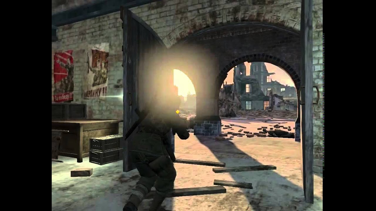 Sniper Elite v2 Eliminate Russian sniper team walkthrough (elite diff)