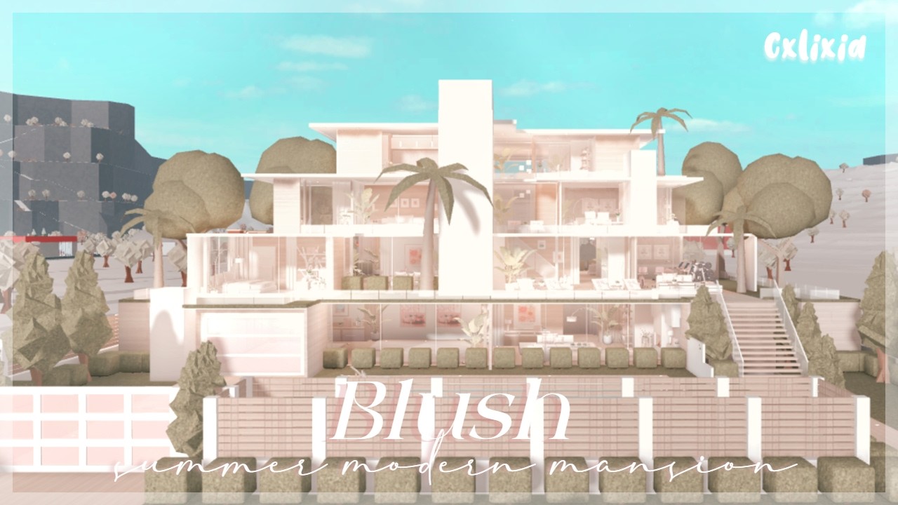 Bloxburg: Blush Modern Summer Mansion (Interior) | Roblox House Build