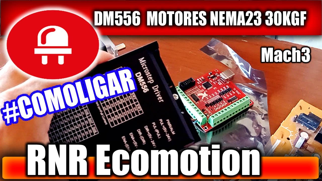 COMO LIGAR O DRIVE #DM556 NO MOTOR NEMA23 30KGF E NA PLACA #RNR ECOMOTION