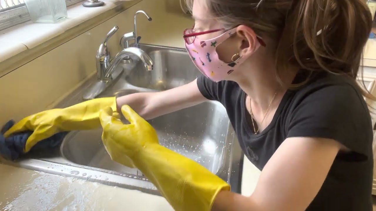 ASMR! Cleaning Vlog!🧽🧼🦠Deep Scrubbing The Kitchen Sink! 🪥✨Requested✨