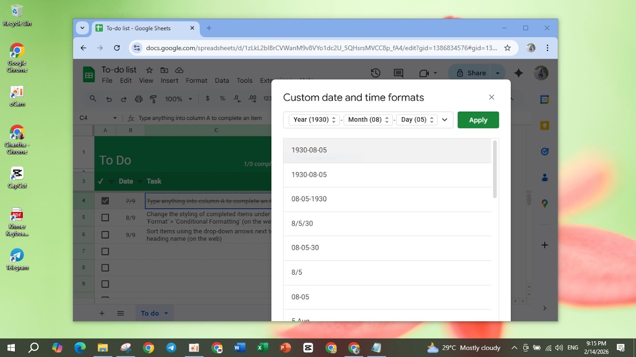 How to Apply Custom Date and Time Format on Google Spreadsheets [Tutorial] 2026
