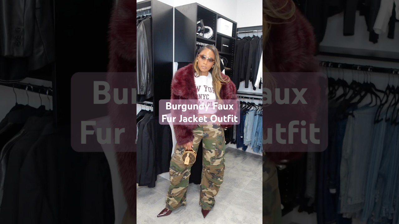 Burgundy Faux Fur Jacket Outfit | #grwm #fashion #outfitinspo #grwmoutfit #outfitideas #style #ootd