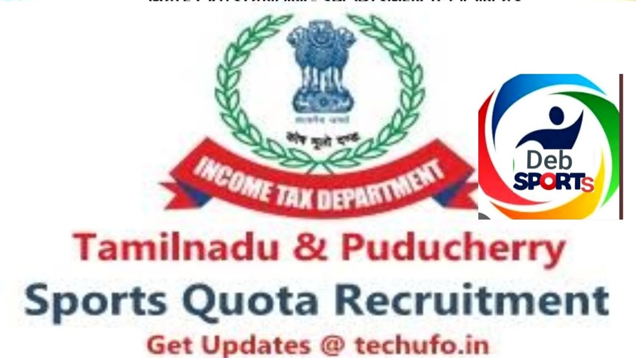 Sports Quota Recruitment in the Income Tax department 2026. Sports Quota JOBS in Chennai Income Tax.