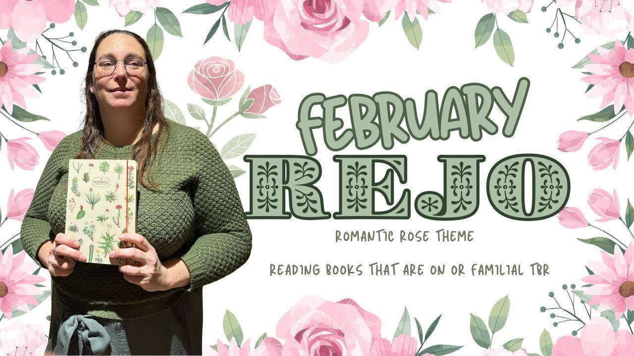 February Reading journal setup - romantic rose theme