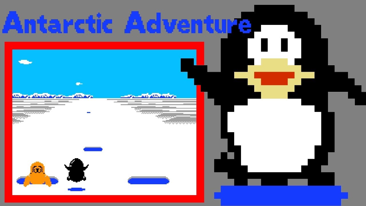 Antarctic Adventure (Famicom, 1985) — 30 Stages (3 Loops) Session 🐧❄️🎮