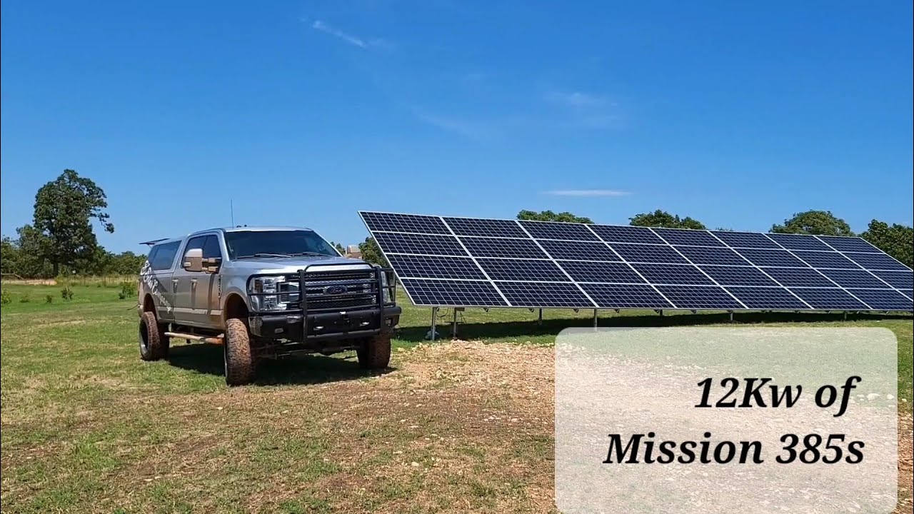 Helicoil ground mount solar, Solark 15k, Homegride lithium batterie backup. Off grid capable.