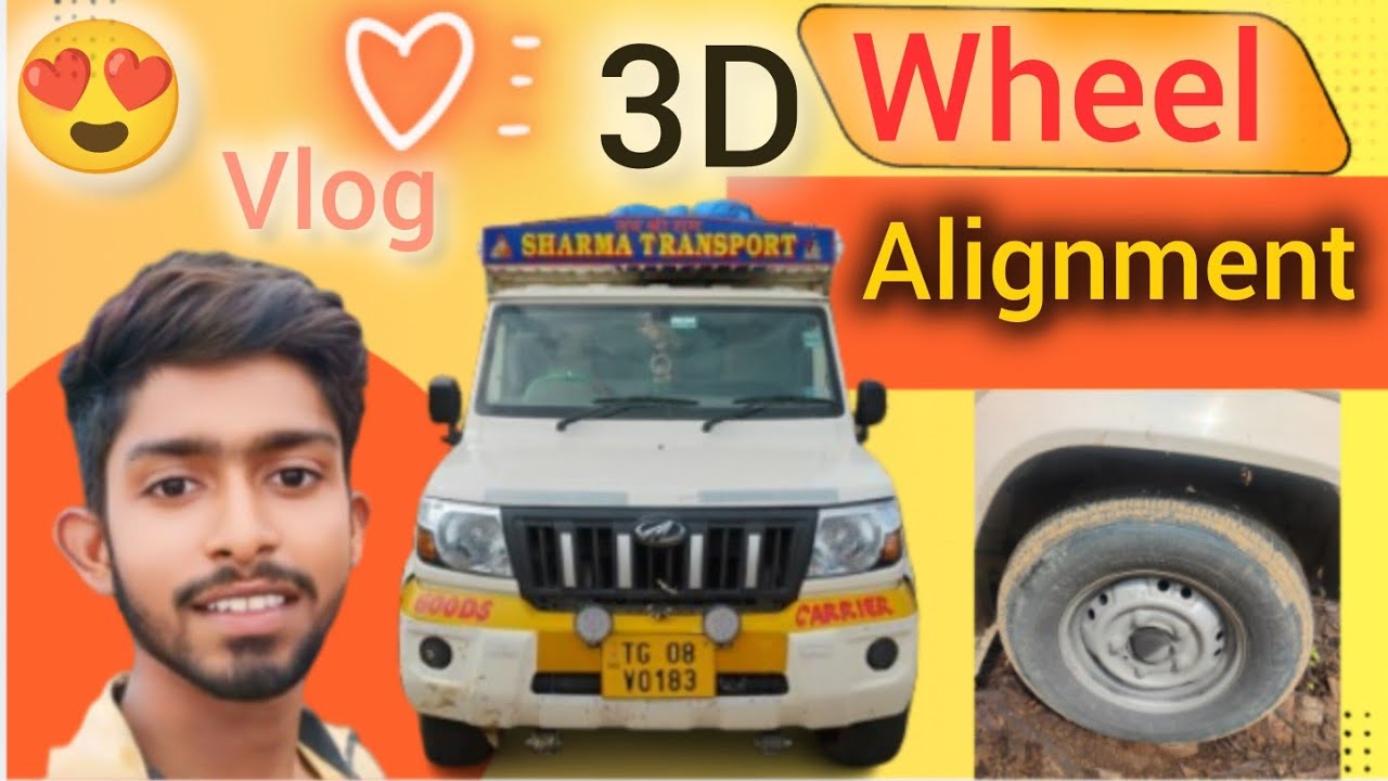 Bolero pickup wheel alignment full detail / wheel alignment explained and animation #bolero #vlog 