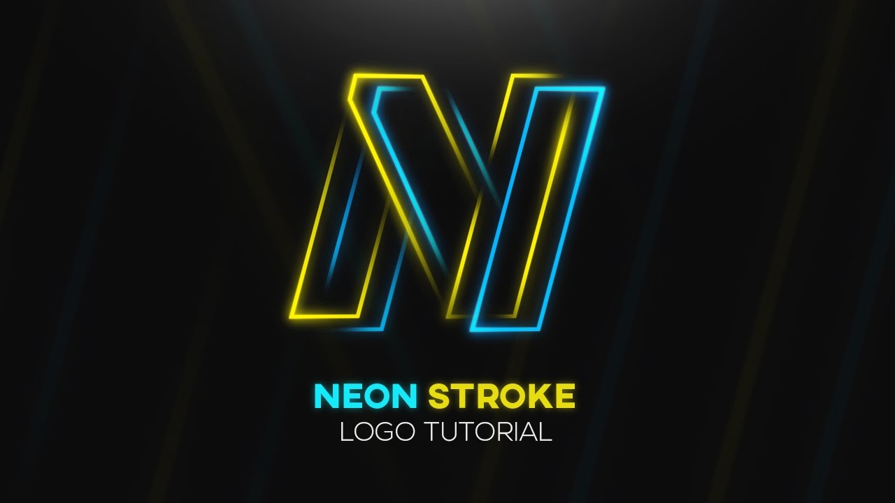 Tutorial | Neon Stroke Logo Design - Photoshop CC 2017