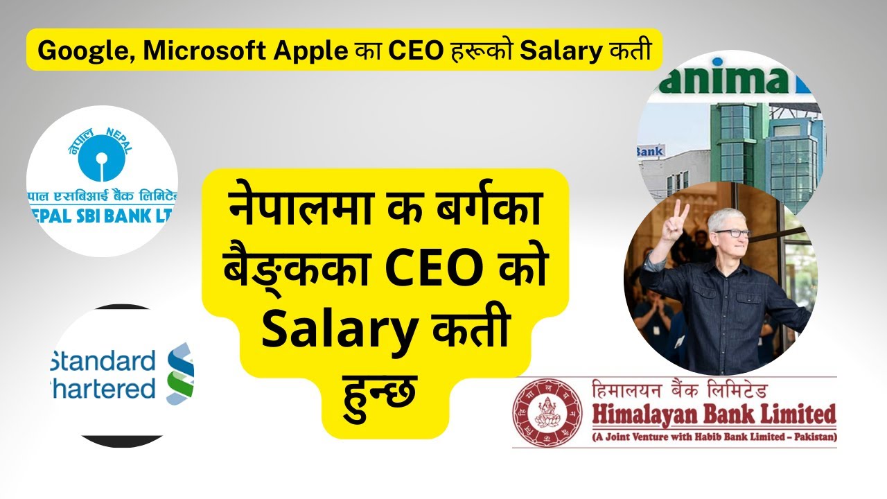 How much Bank CEO Salary । Bank CEO Salary in Nepal । Google, Apple, Microsoft CEO Salary