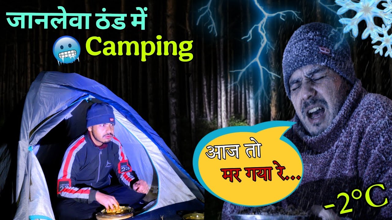 Winter Camping Gone Wrong in Extreme Cold -2°C ❄️🥶 | Real Night Survival | @CampingWithGamers   