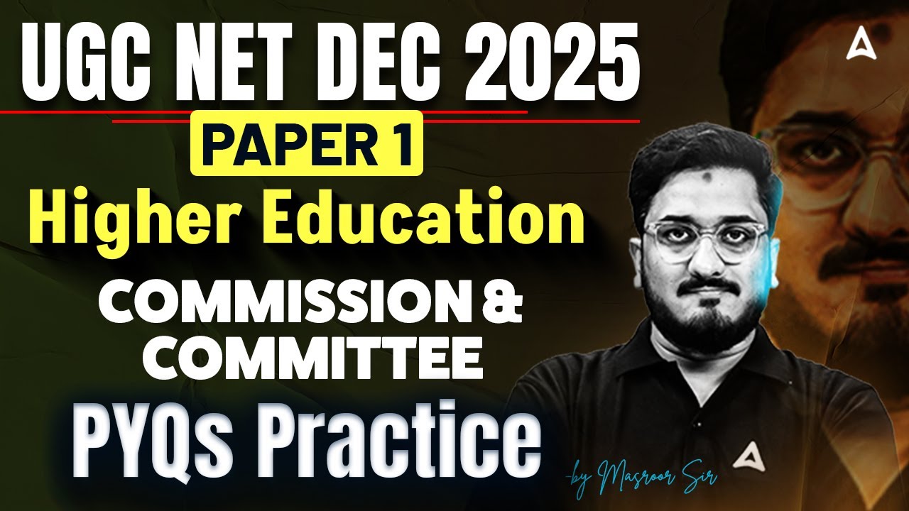 UGC NET Paper 1 | UGC NET Paper 1 Higher Education Commission & Committee MCQs By Masroor Sir