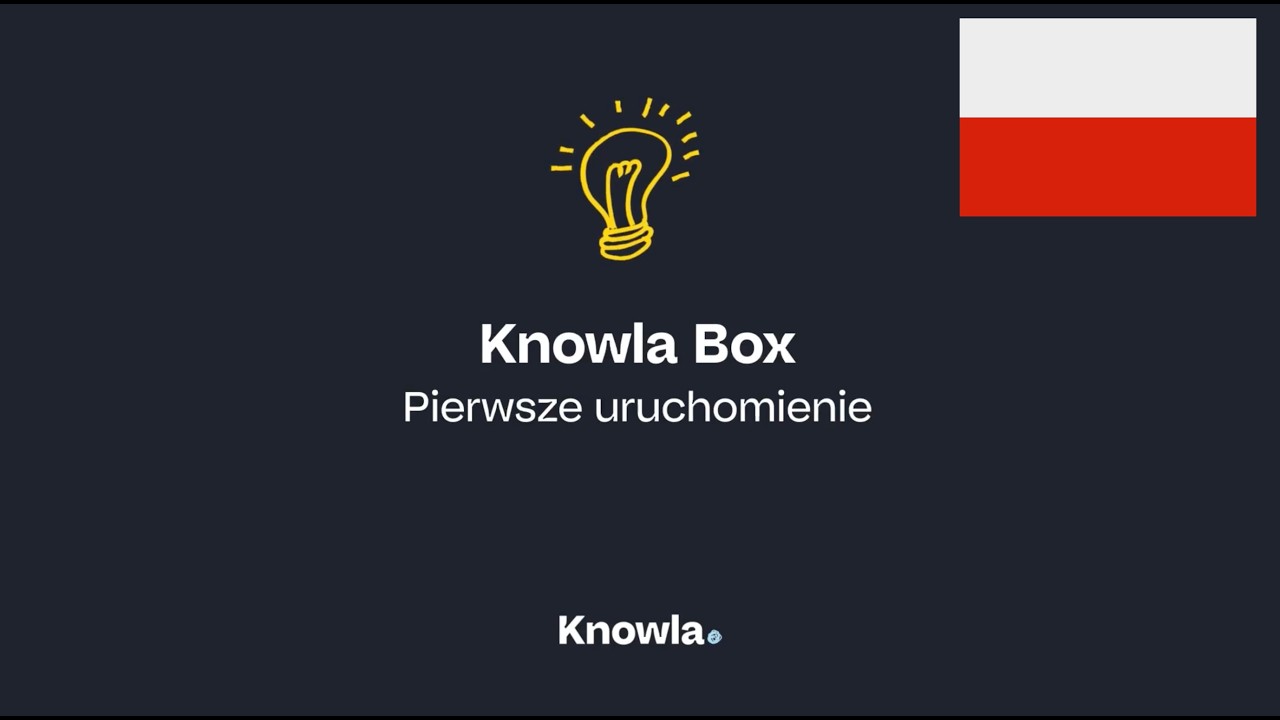 Knowla Box - pierwsze uruchomienie