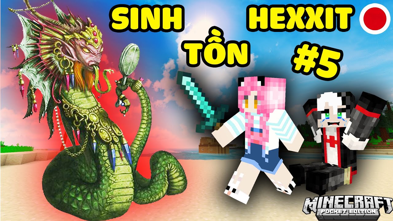 REDHOOD VÀ MỀU THỬ THÁCH SINH TỒN MINECRAFT HEXXIT TẬP 5:MỀU TIÊU DIỆT BOSS NAGA  BOSS TWILIGHT LICH