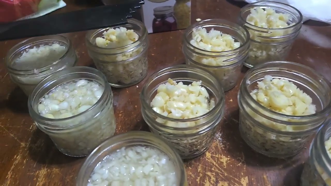 Making and canning minced garlic!
