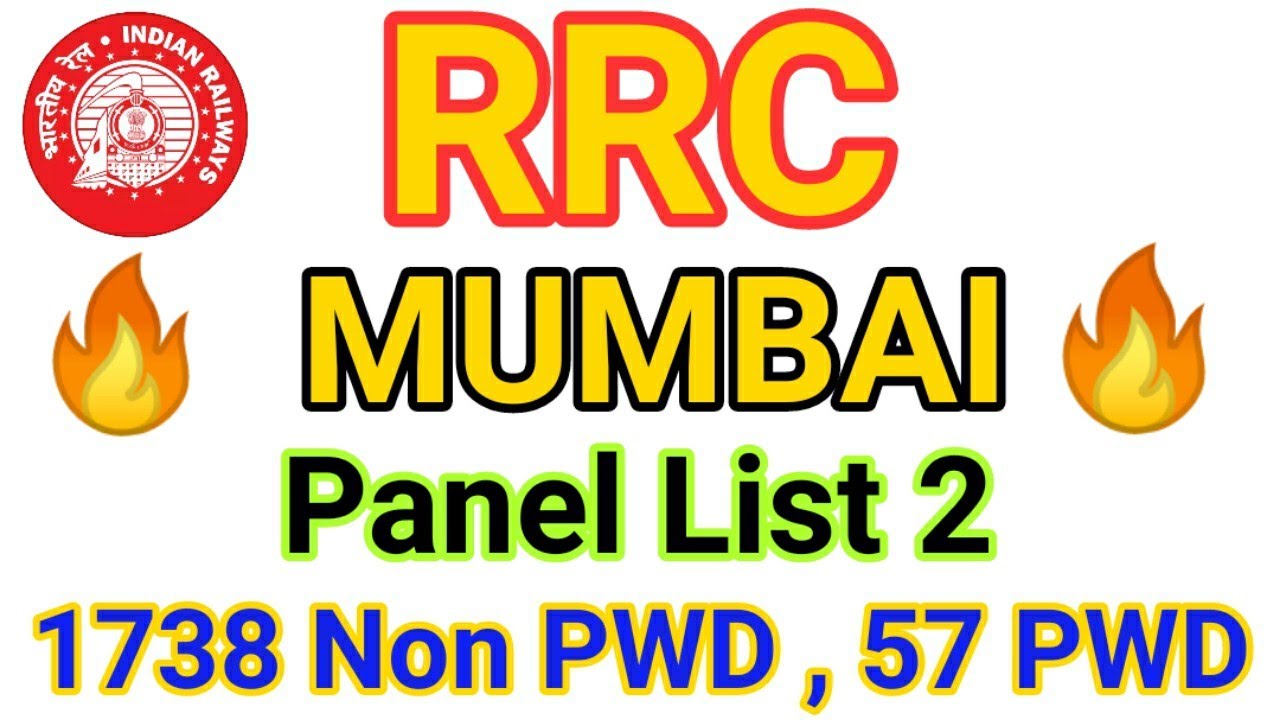 RRC Mumbai Provisional Panel List Part 2