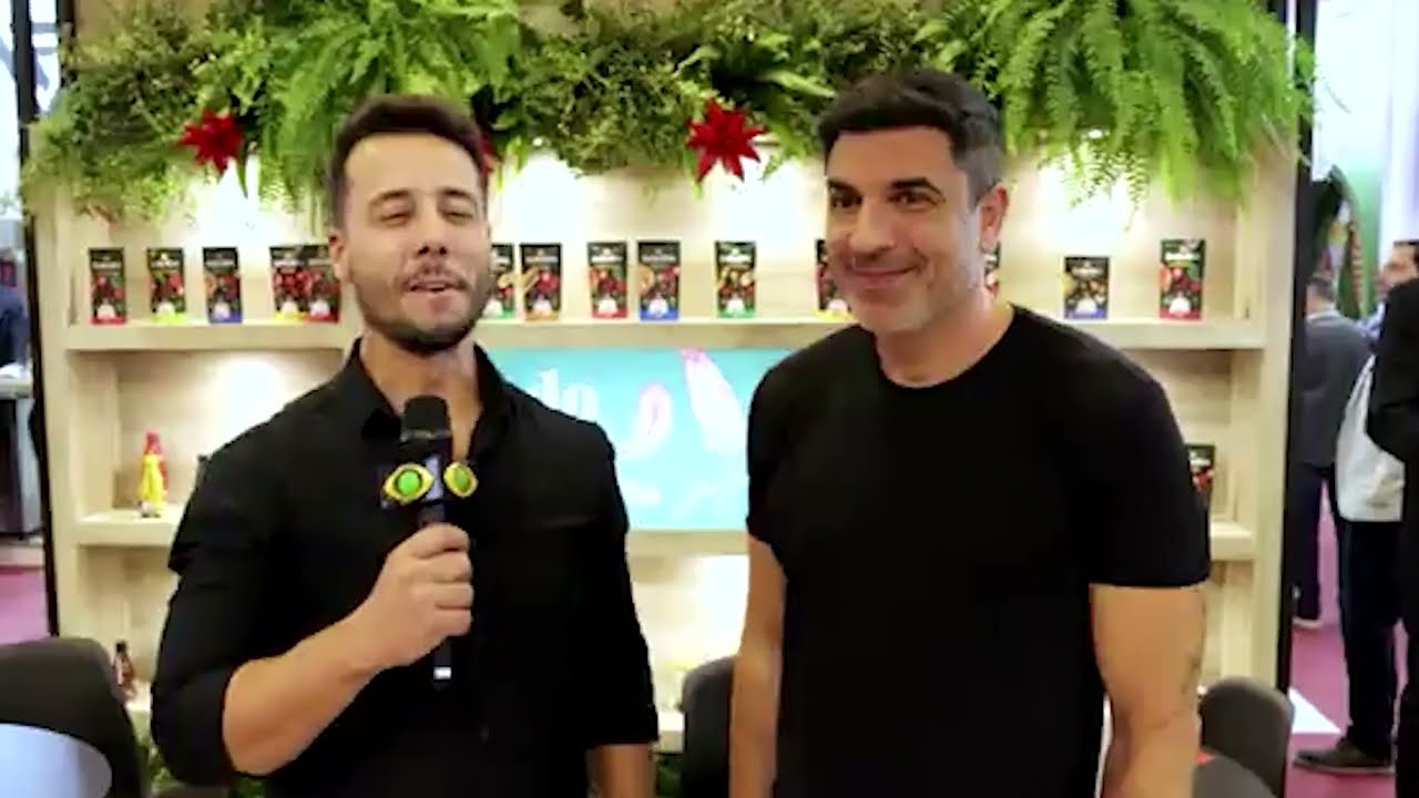 Felipe Folli como rep&oacute;rter na APAS SHOW 2023 pela BAND