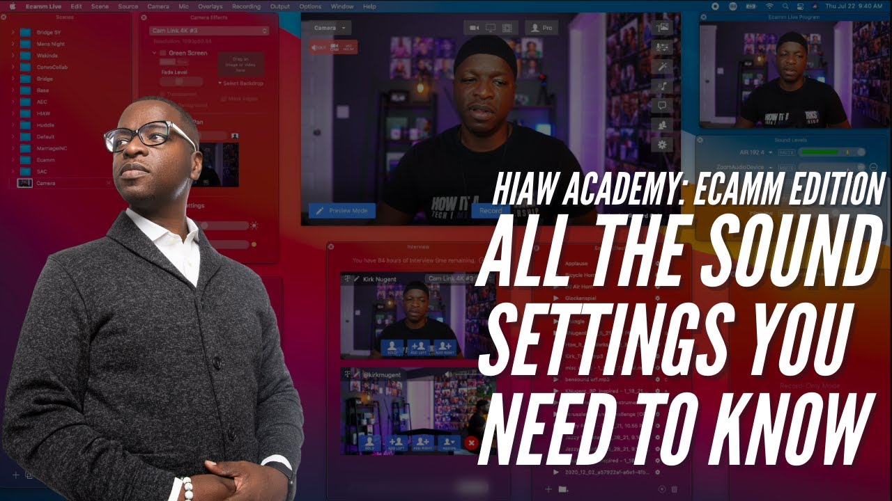 ALL THE SOUND SETTINGS YOU NEED TO KNOW IN ECAMM | HIAW Academy: Ecamm Edition