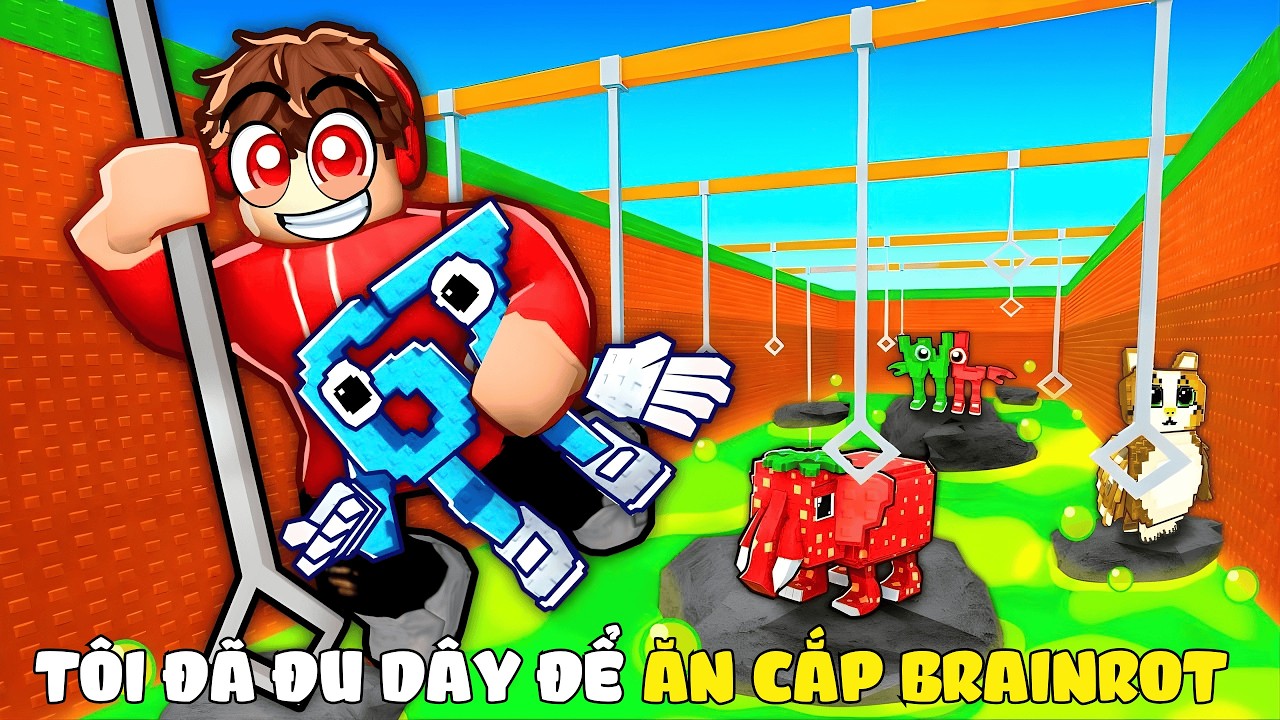 Tôi Đã Đu Dây Để Đánh Cắp Brainrot Trong Roblox SWING FOR BRAINROTS...AiCapBlox