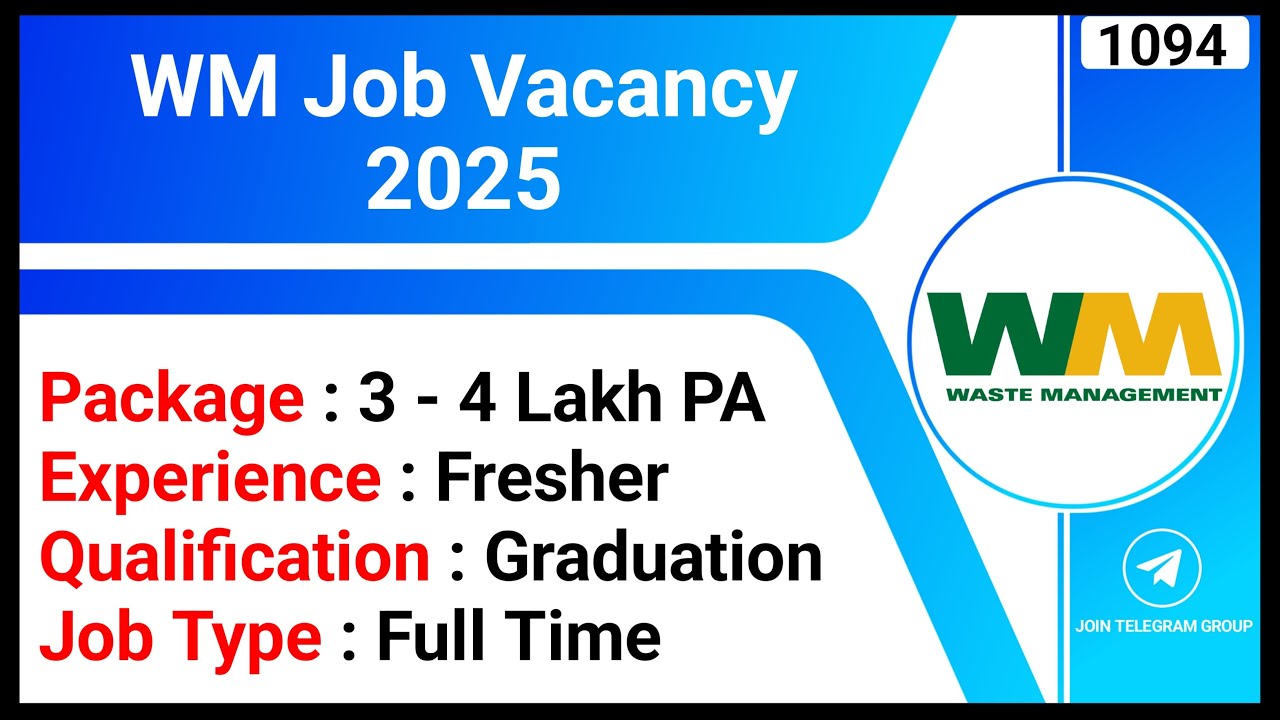 WM Job Vacancy 2025 | Full Time Jobs | Junior Analyst Job | MNC Company Jobs