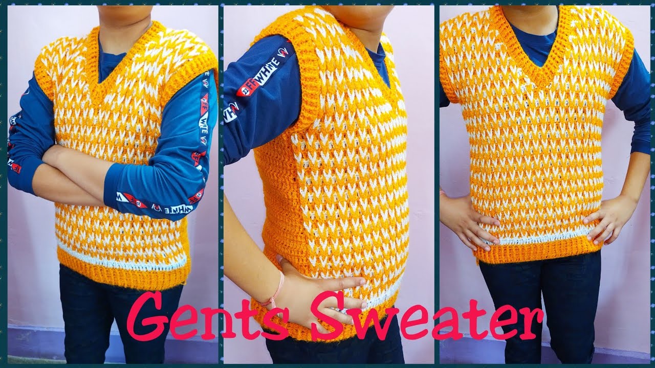 क्रोशिया से एसे बनाएंगे Gents Sweater तो सब देखते रह जाएंगे(Part 1)