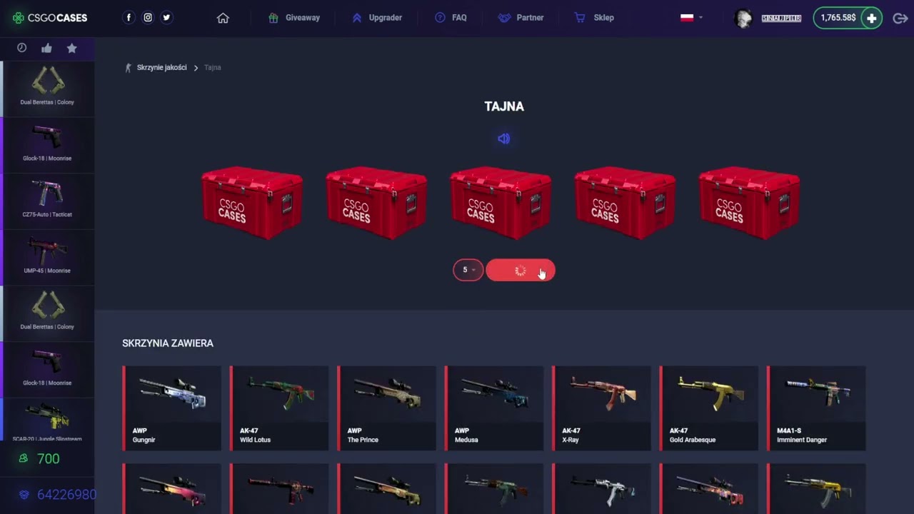 OD ZERA DO KOSY CSGOCASES