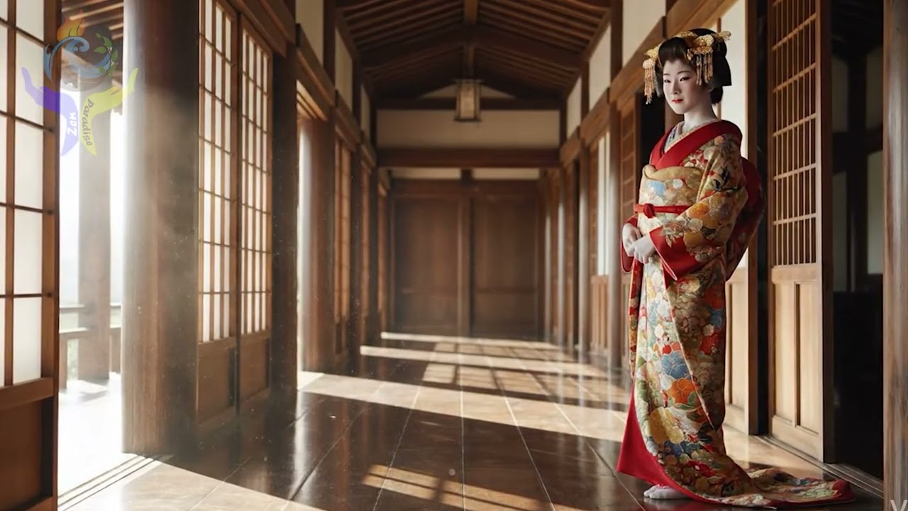 Wooden Corridor Depth • Geisha Silent Passage • Zen Ambient Focus