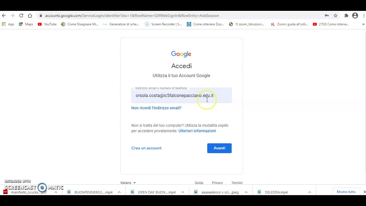 Come accedere a Classroom con la mail istituzionale della Gsuite for edu
